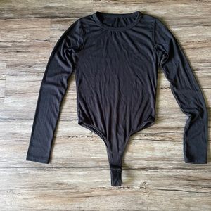 Clyque - Black Ribbed Bodysuit